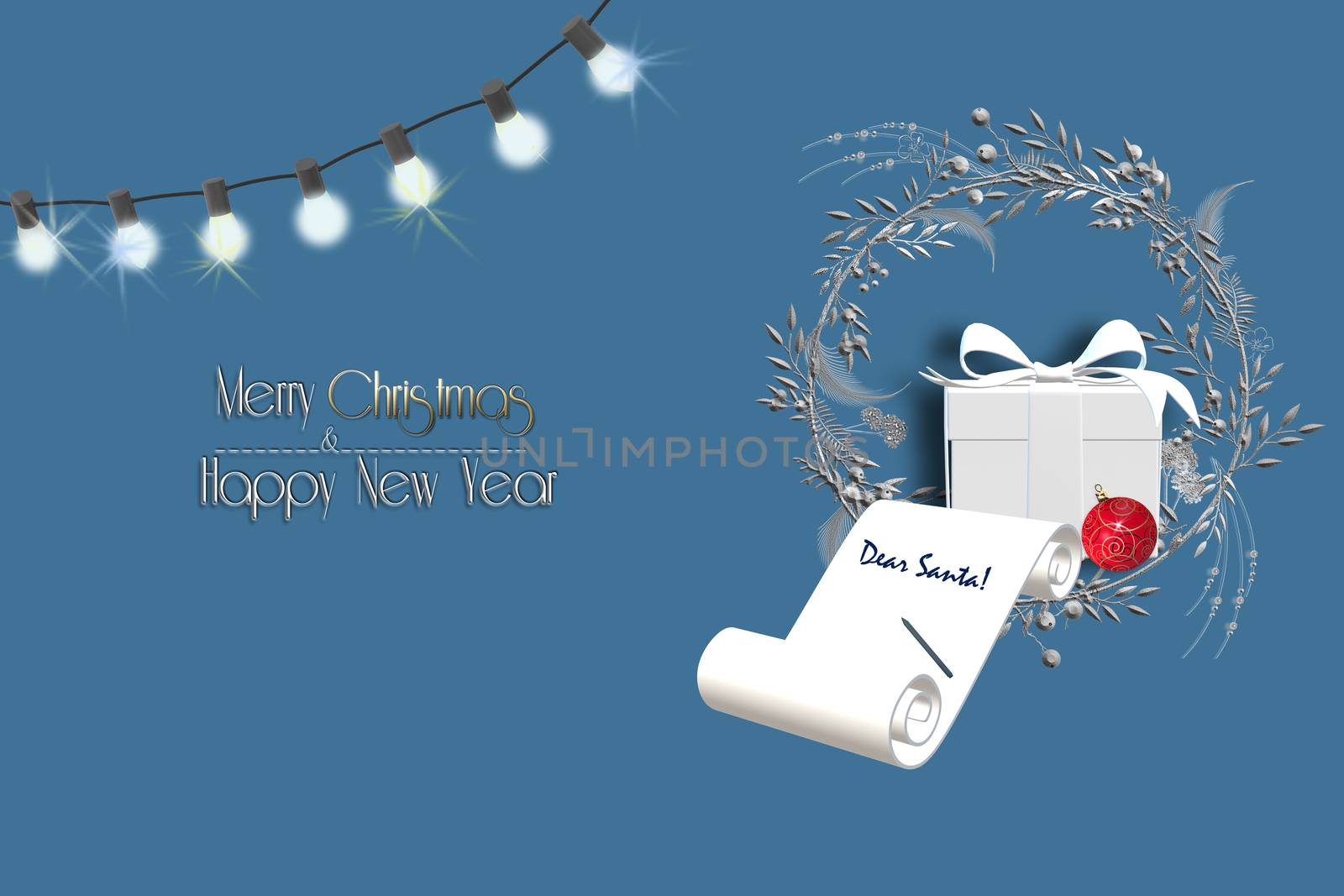 Merry Christmas and Happy New Year Background by NelliPolk