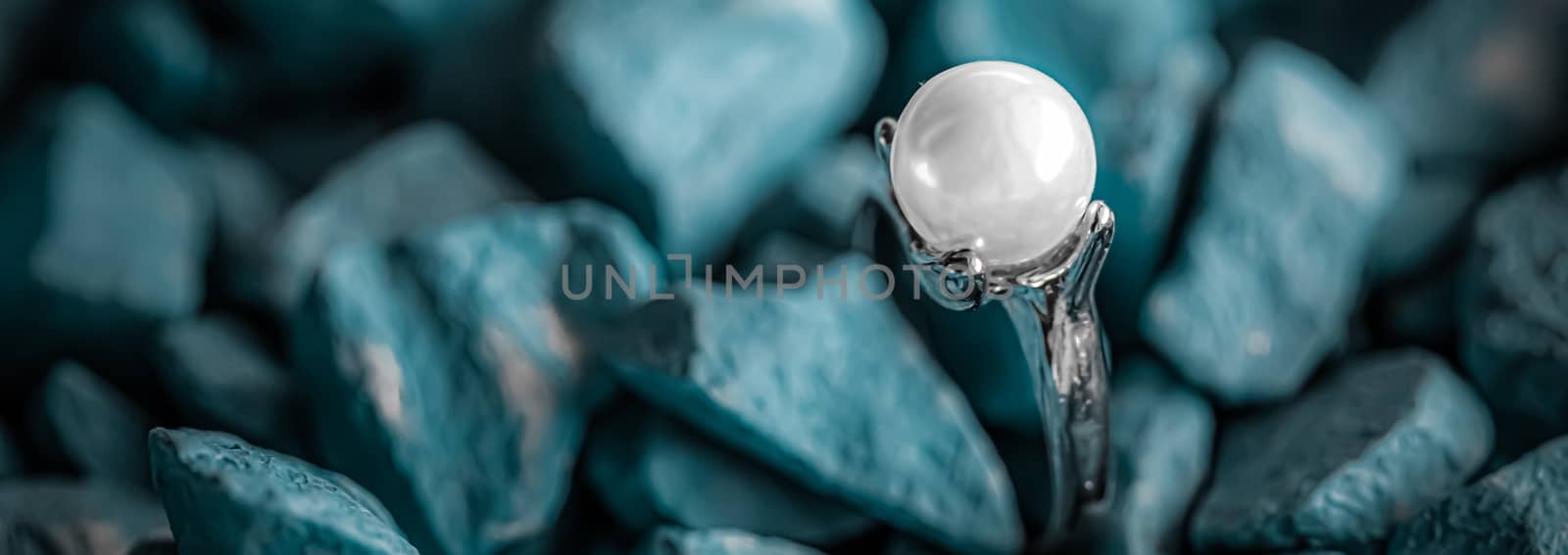 Pearl ring closeup, jewelry and accessory brand by Anneleven