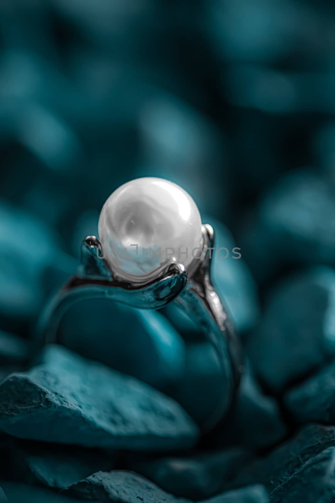 Pearl ring closeup, jewelry and accessory brand by Anneleven