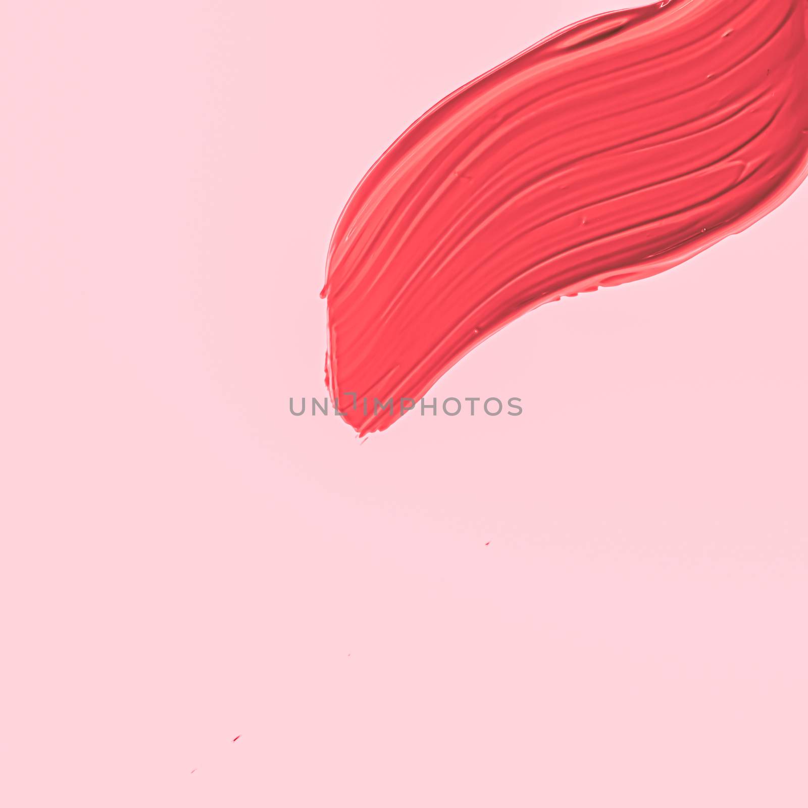 Red brush stroke or makeup smudge closeup, beauty cosmetics and  by Anneleven
