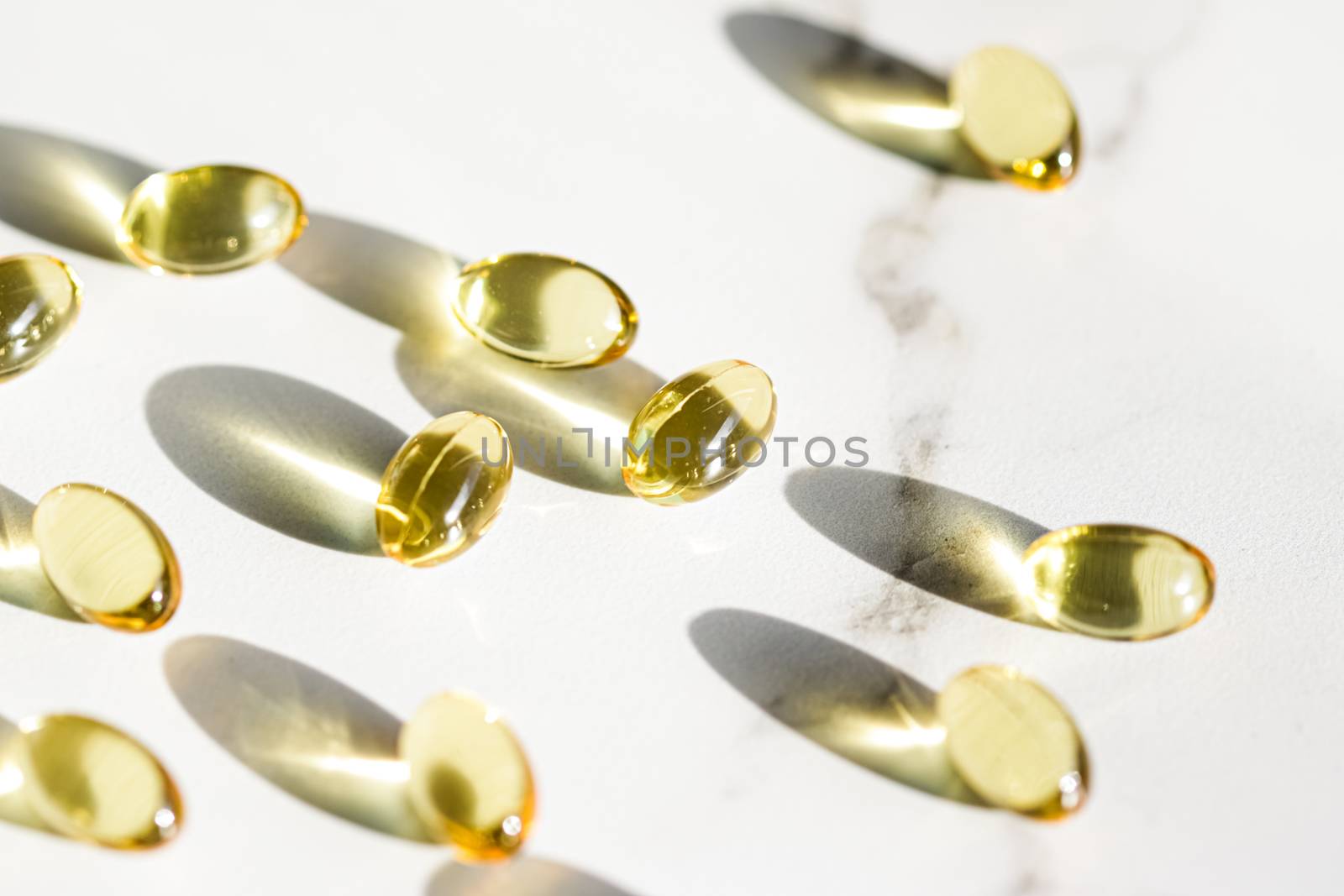 Omega 3 fish oil capsules for healthy diet nutrition, pharma bra by Anneleven