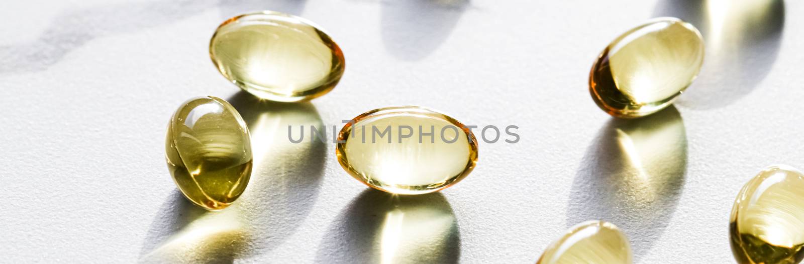 Omega 3 fish oil capsules for healthy diet nutrition, pharma brand store, probiotic drug pills as healthcare or supplement products for pharmaceutical industry ads