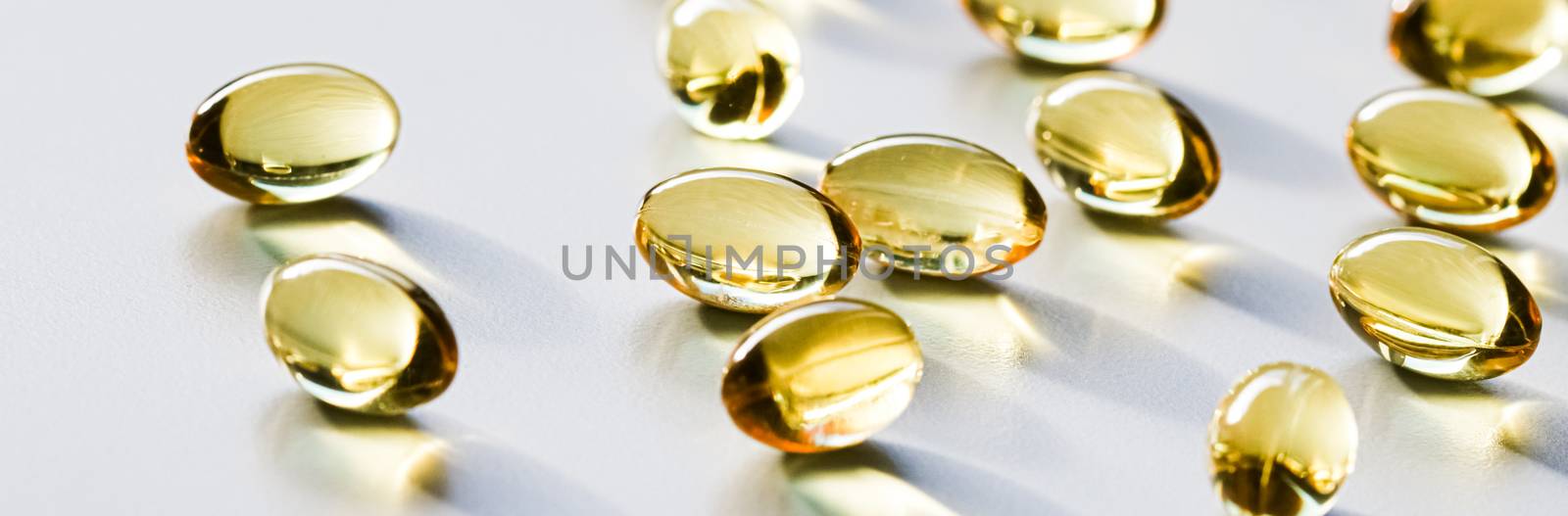 Omega 3 fish oil capsules for healthy diet nutrition, pharma brand store, probiotic drug pills as healthcare or supplement products for pharmaceutical industry ads