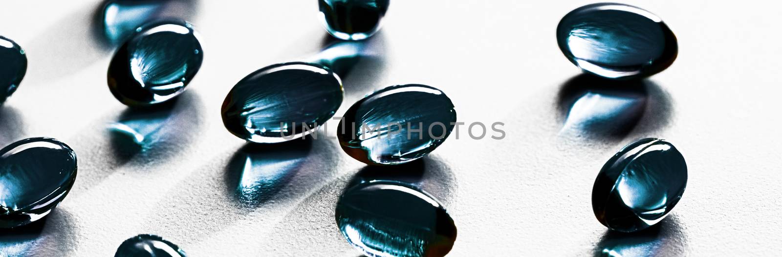 Blue herbal capsules for healthy diet nutrition, pharma brand store, probiotic drug pills as healthcare or supplement products for pharmaceutical industry ads