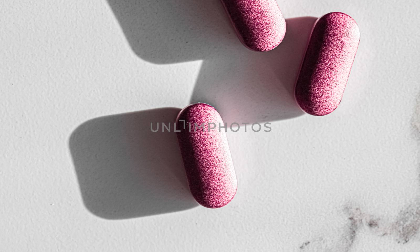 Pink pills as herbal medication, pharma brand store, probiotic drugs as nutrition healthcare or diet supplement products for pharmaceutical industry ads