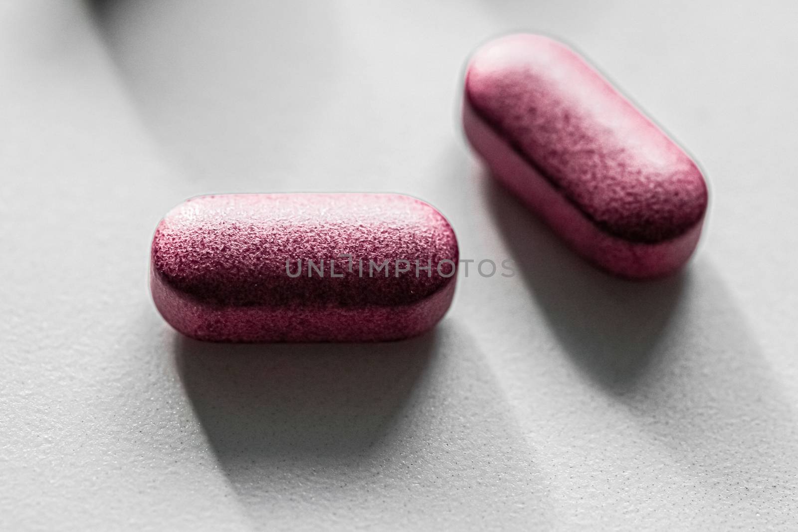 Pink pills as herbal medication, pharma brand store, probiotic d by Anneleven