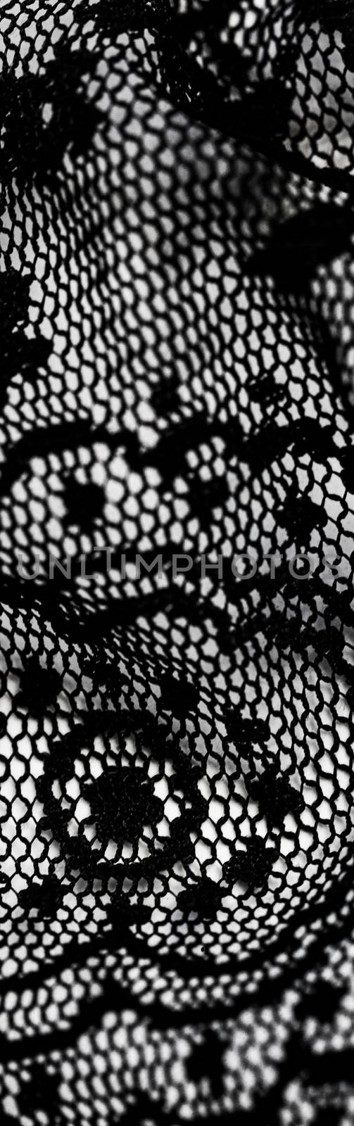 Black lace texture, fabric and textile backgrounds