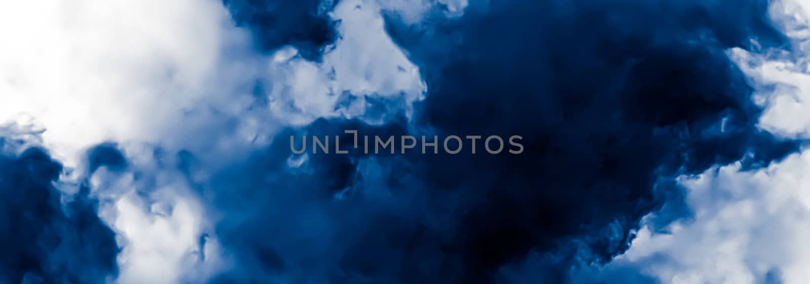 Minimalistic blue cloudy background as abstract backdrop, minimal design and artistic splashes