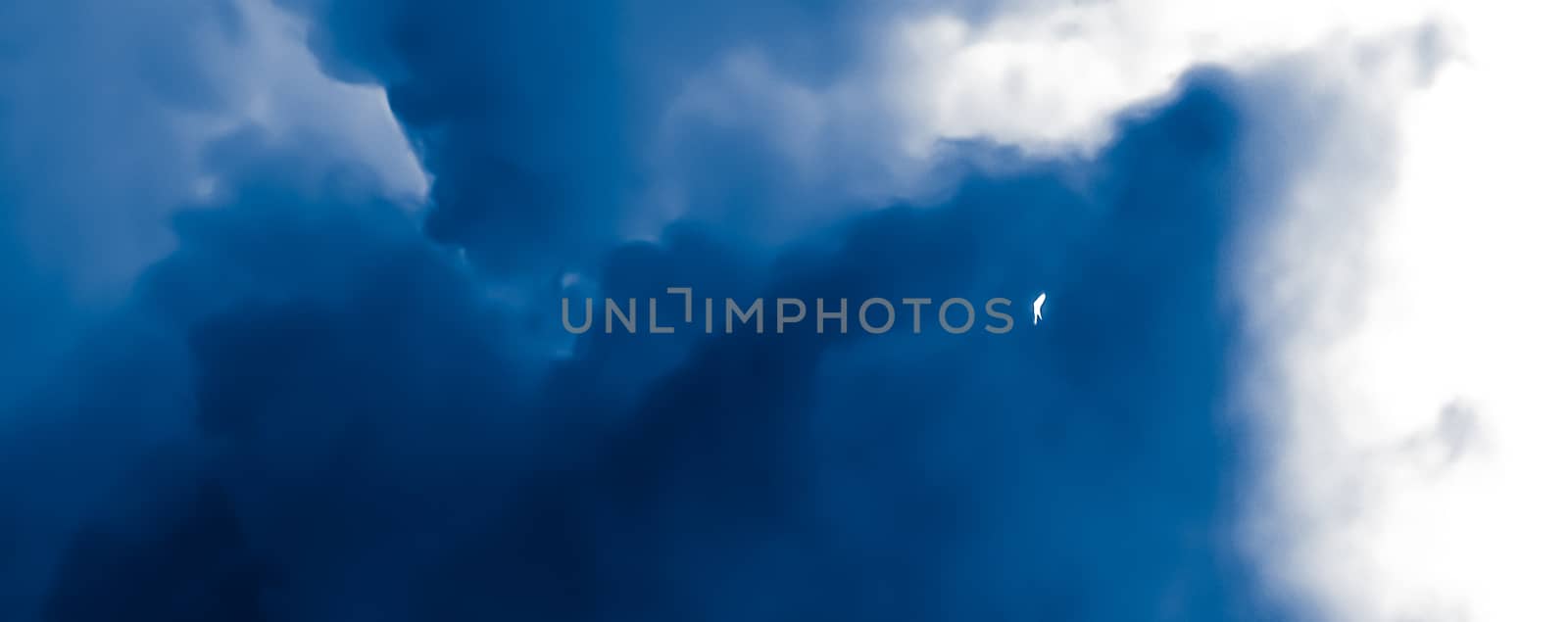 Minimalistic blue cloudy background as abstract backdrop, minimal design and artistic splashes