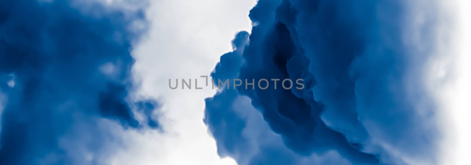 Minimalistic blue cloudy background as abstract backdrop, minima by Anneleven