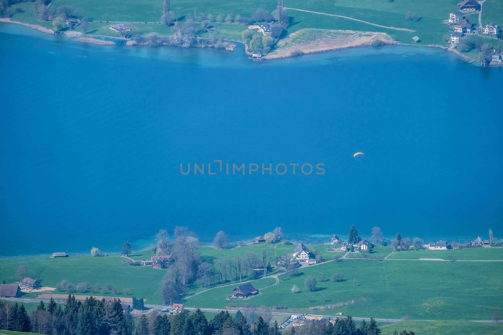 Cityscape view from Rigi Kulm (Summit of Mount Rigi, Queen of the Mountains) Switzerland