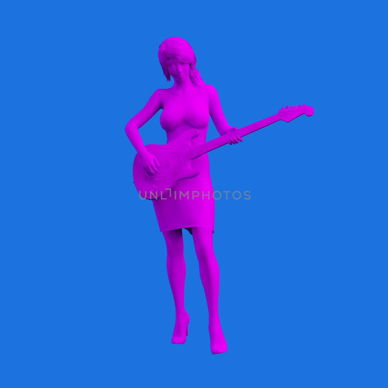Guitar Player Musician Playing in Concert Concept