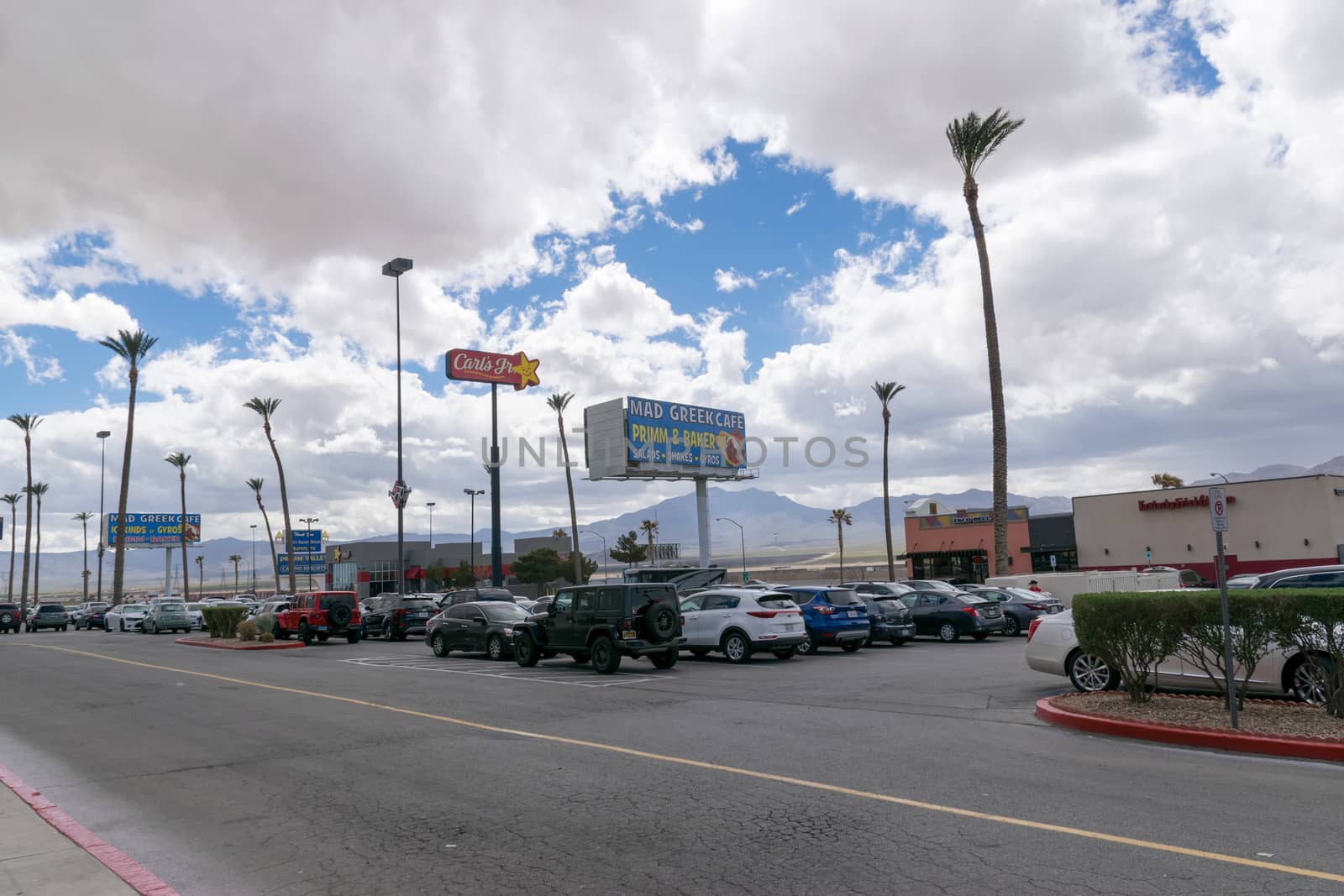 Las Vegas, Nevada/United states Of America-April 8, 2018: Mid-way car park on the 15th street between Los Angeles and Las Vegas.