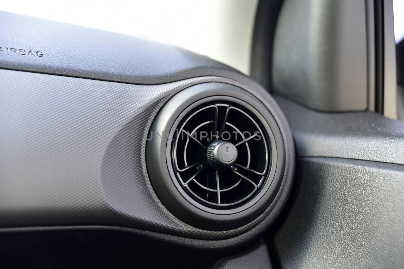 Car air condition system fan close up