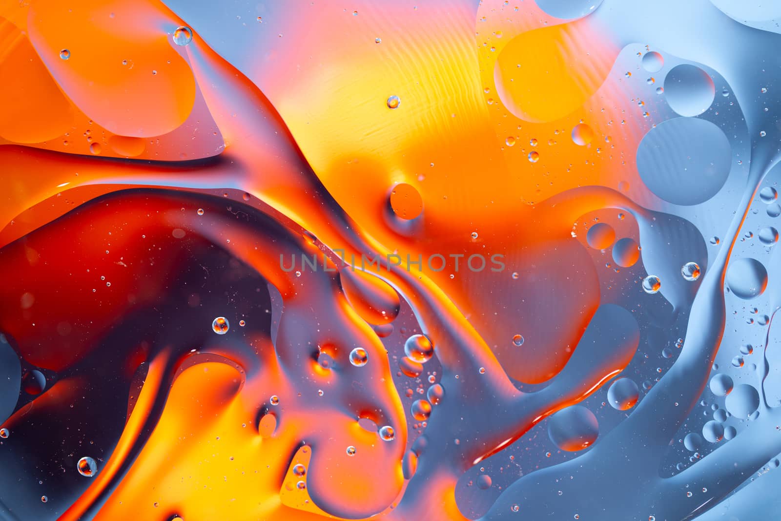 An Abstract background as a result of a mixture of water and oil