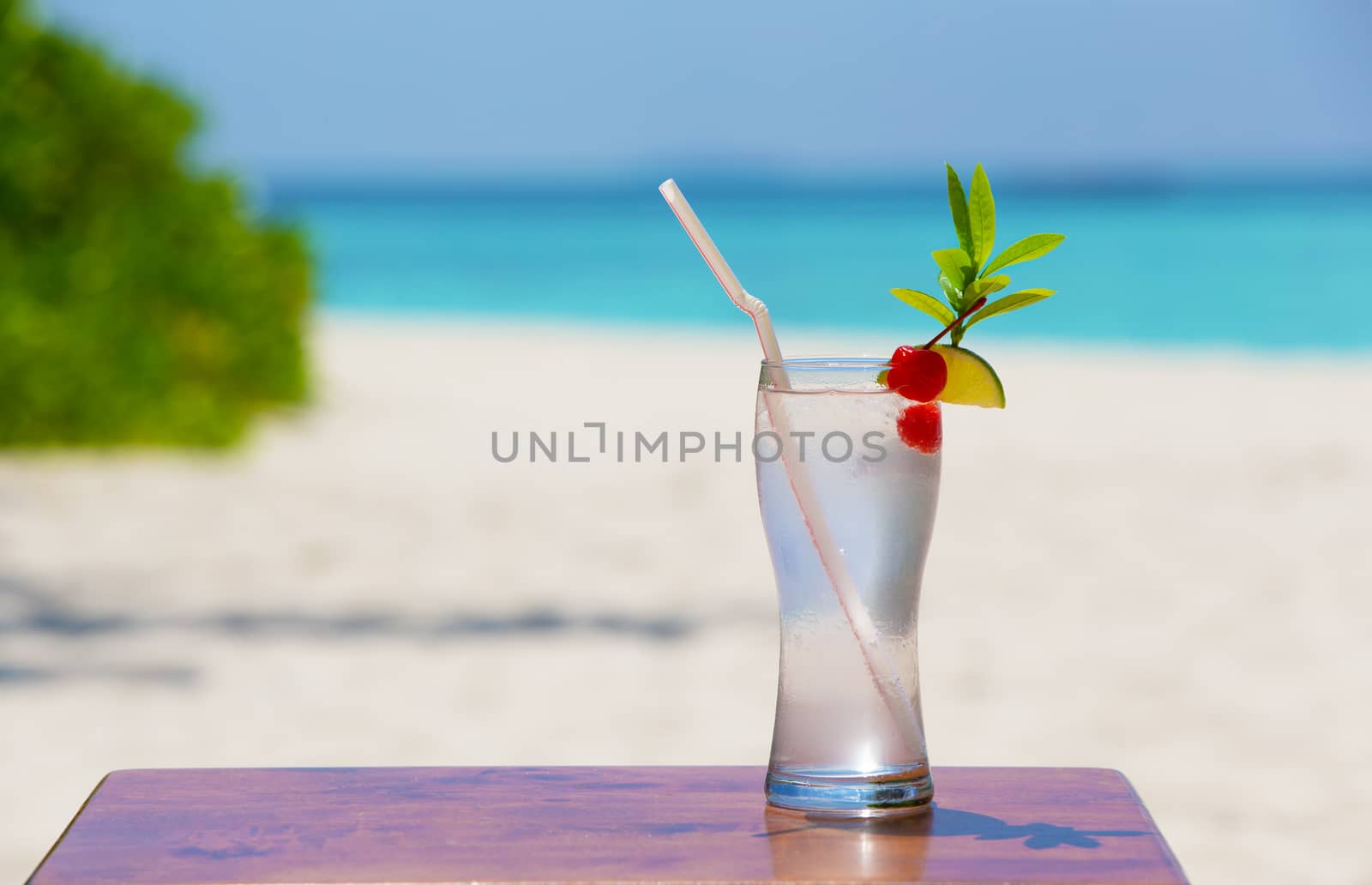 Coloerful cocktail and beverage on the beach