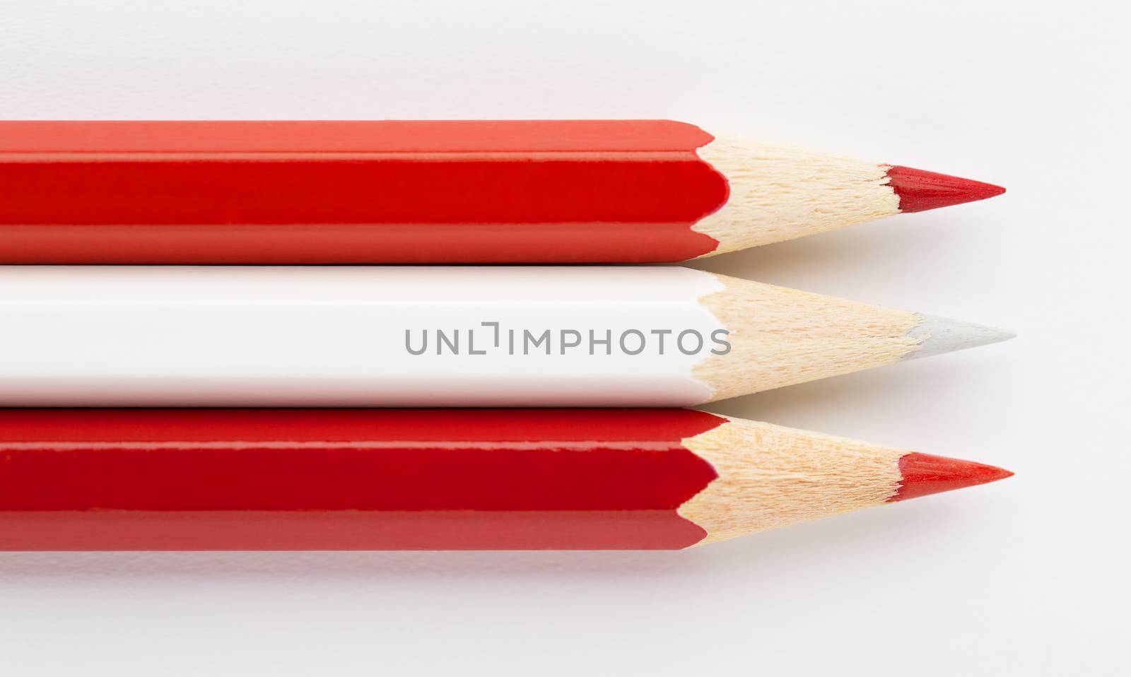 The State flags made of colorful wooden pencils Austria