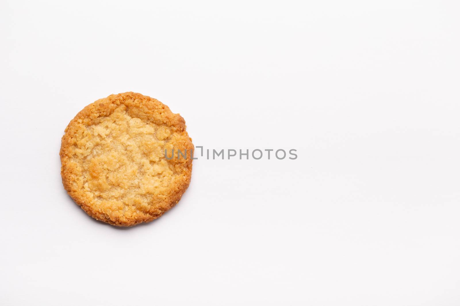 Oatmeal cookies on a white background, food