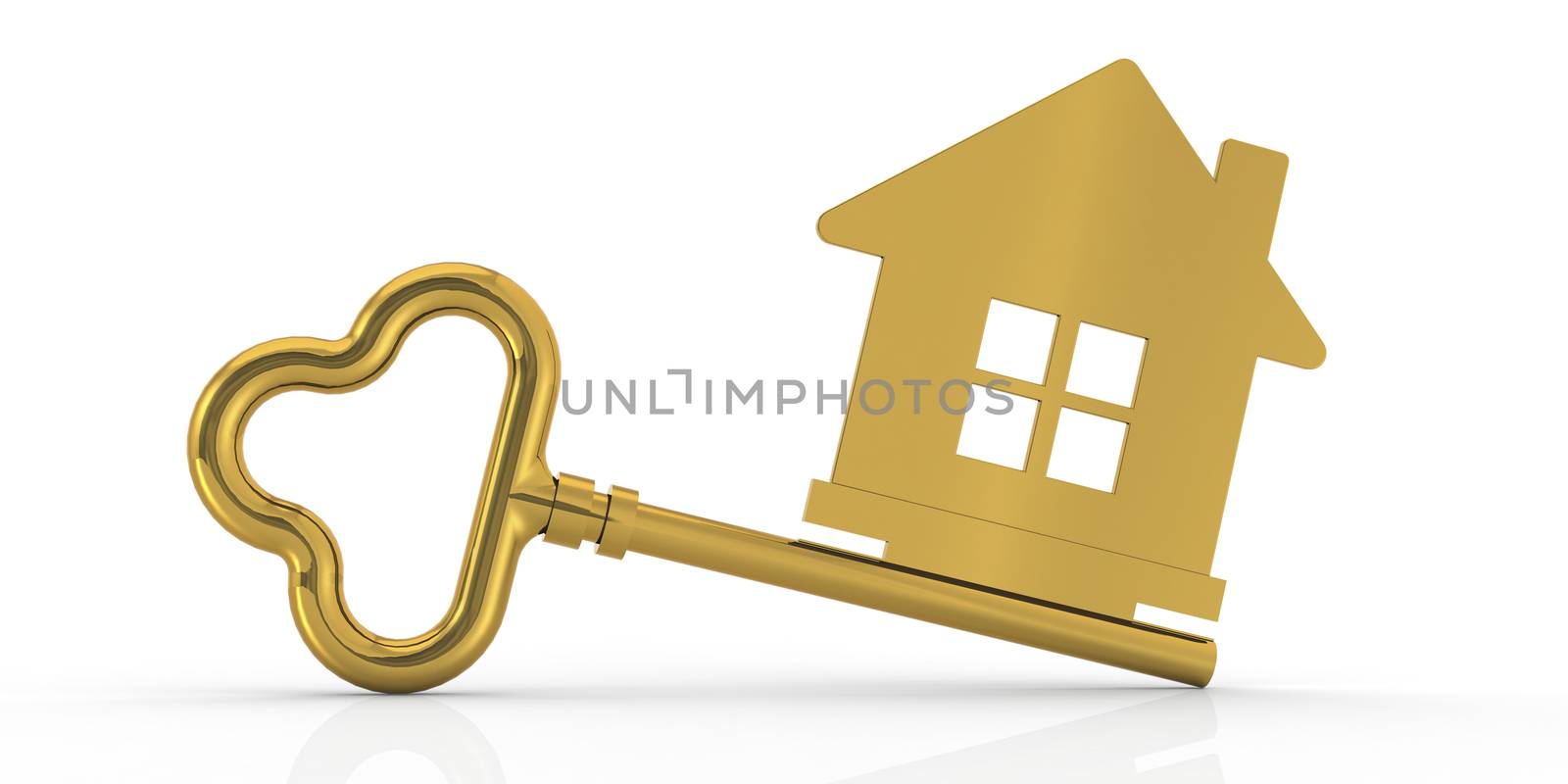 Housing sign with golden key by tang90246