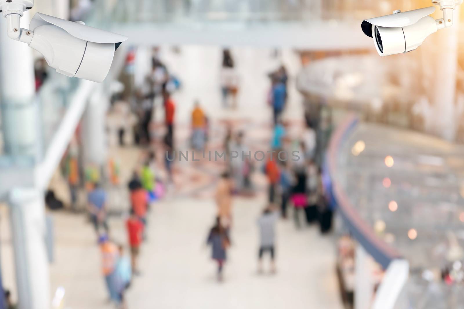 Security cameras (CCTV) or surveillance camera inside the airport terminal to the various internal security.