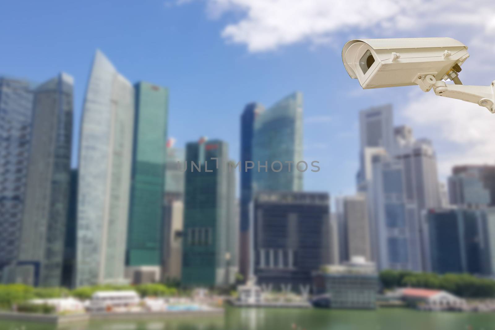 Closeup of the CCTV in the big city.