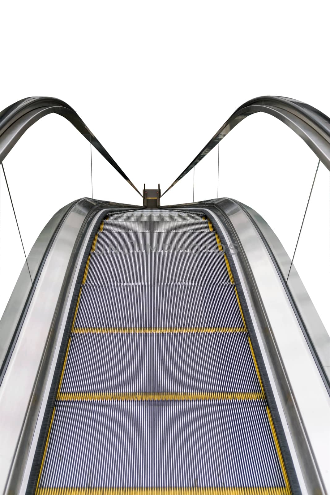 Closeup of the escalator. by wattanaphob