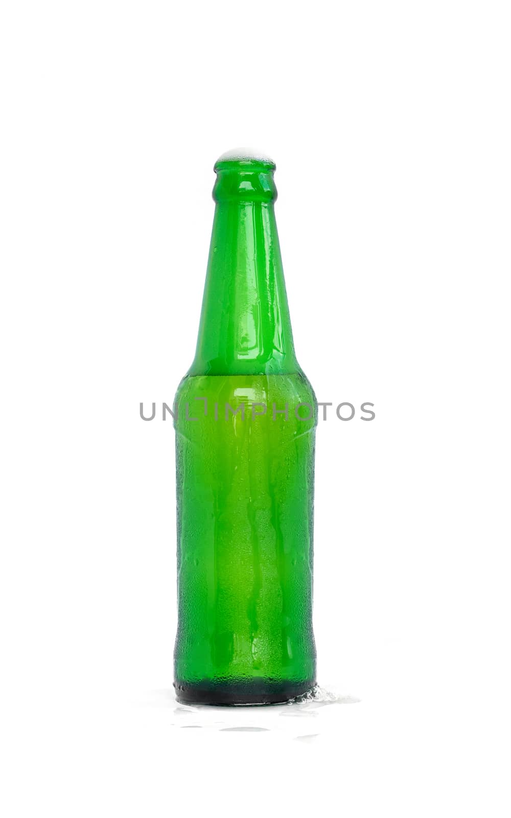 Glass bottles for beer, alcohol or other beverage industry isolated on white background.