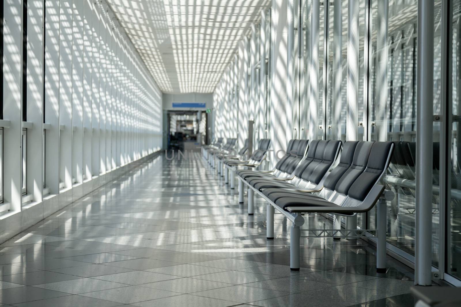 Airport, waiting room, traveler area