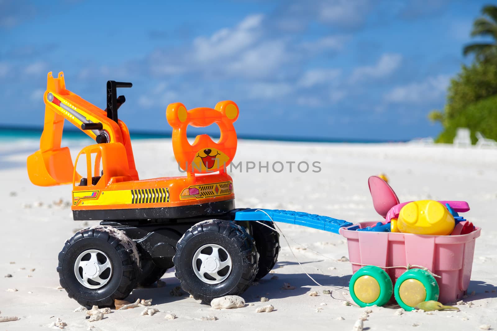 Maldives, toys on the beach