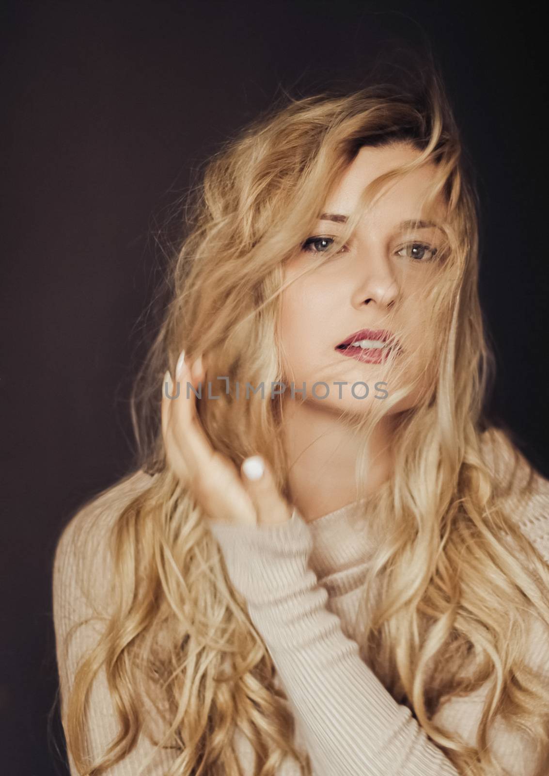 Beauty portrait of young woman, long blonde hairstyle and natura by Anneleven