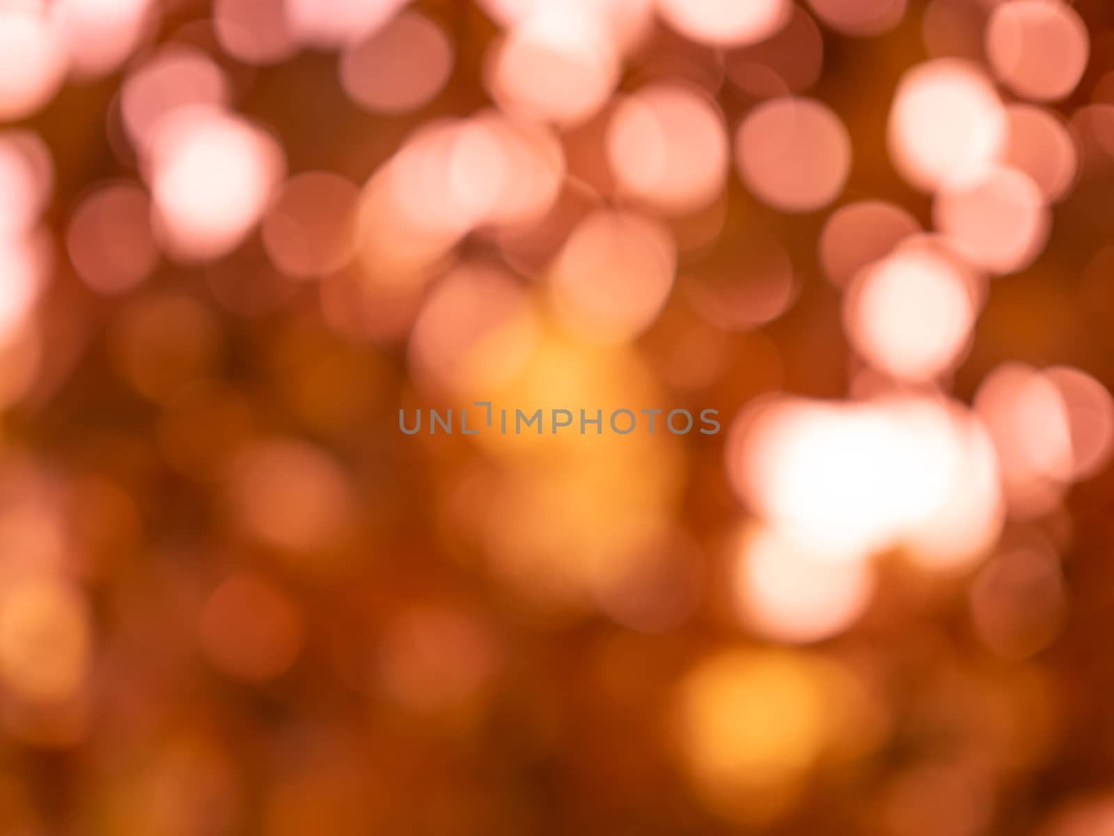 Abstract circle light bokeh background image There are bright yellow and orange light bulbs shining. Abstract background concept.