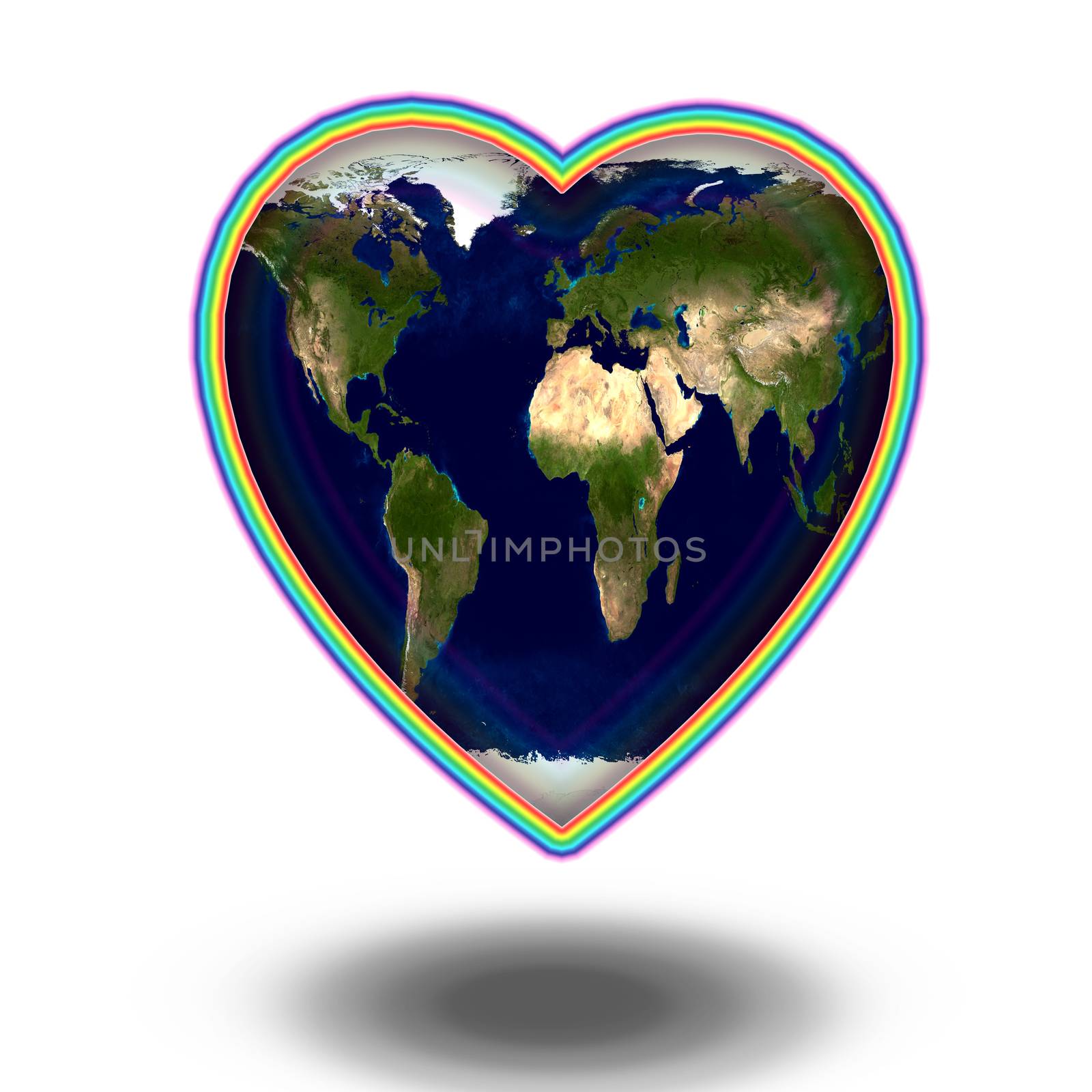 Planet Earth in Heart shape by applesstock