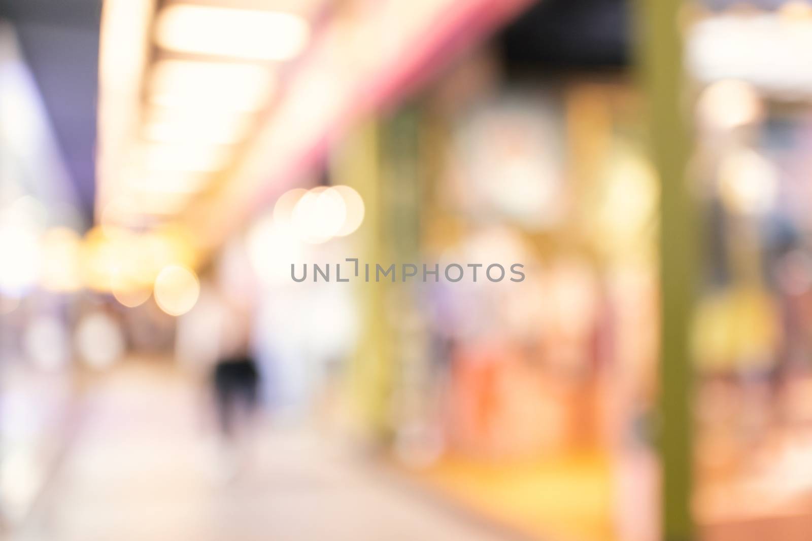 abstract blur and defocused interior of modern shopping mall for background