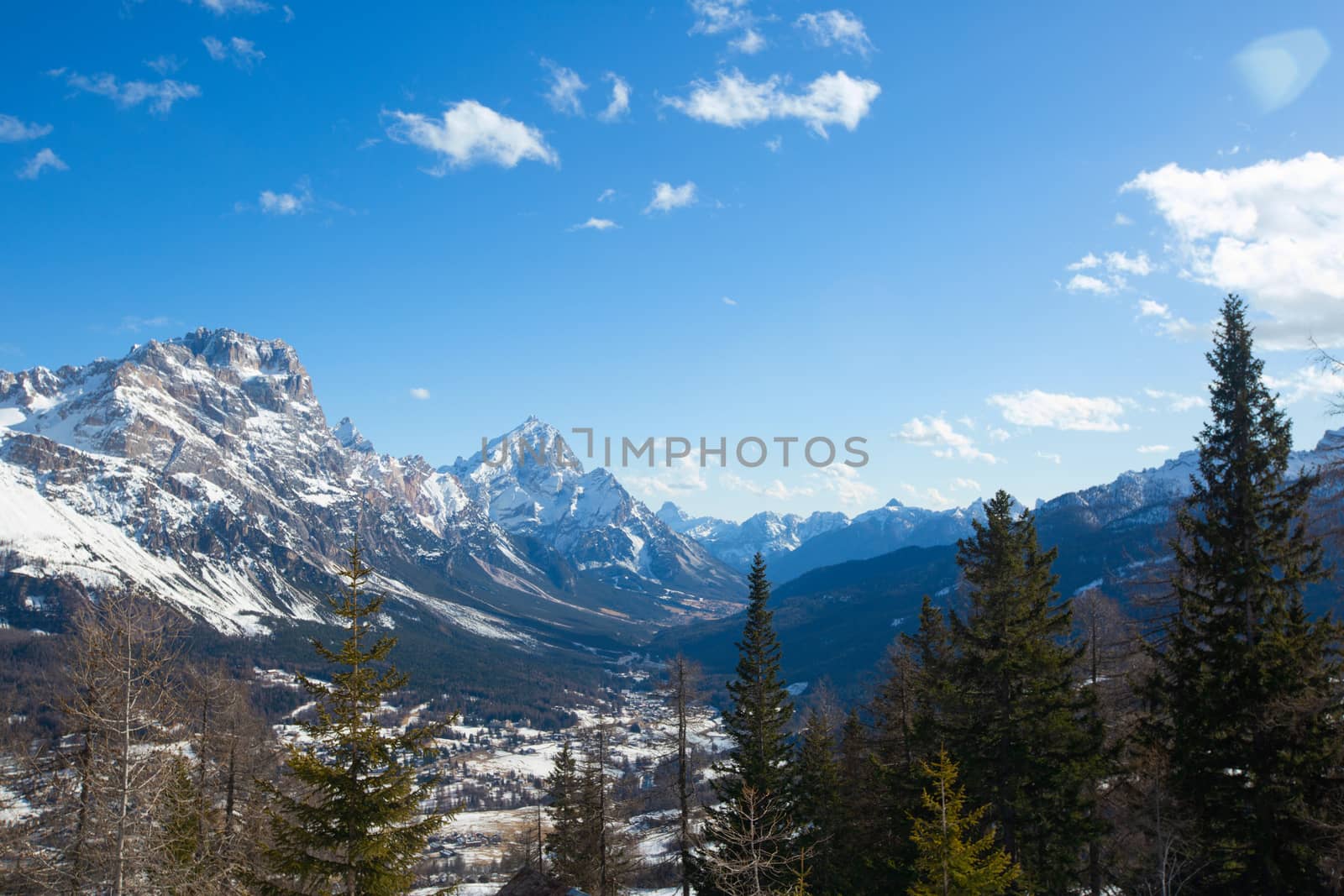 Toffana Dolomites winter mountains by destillat