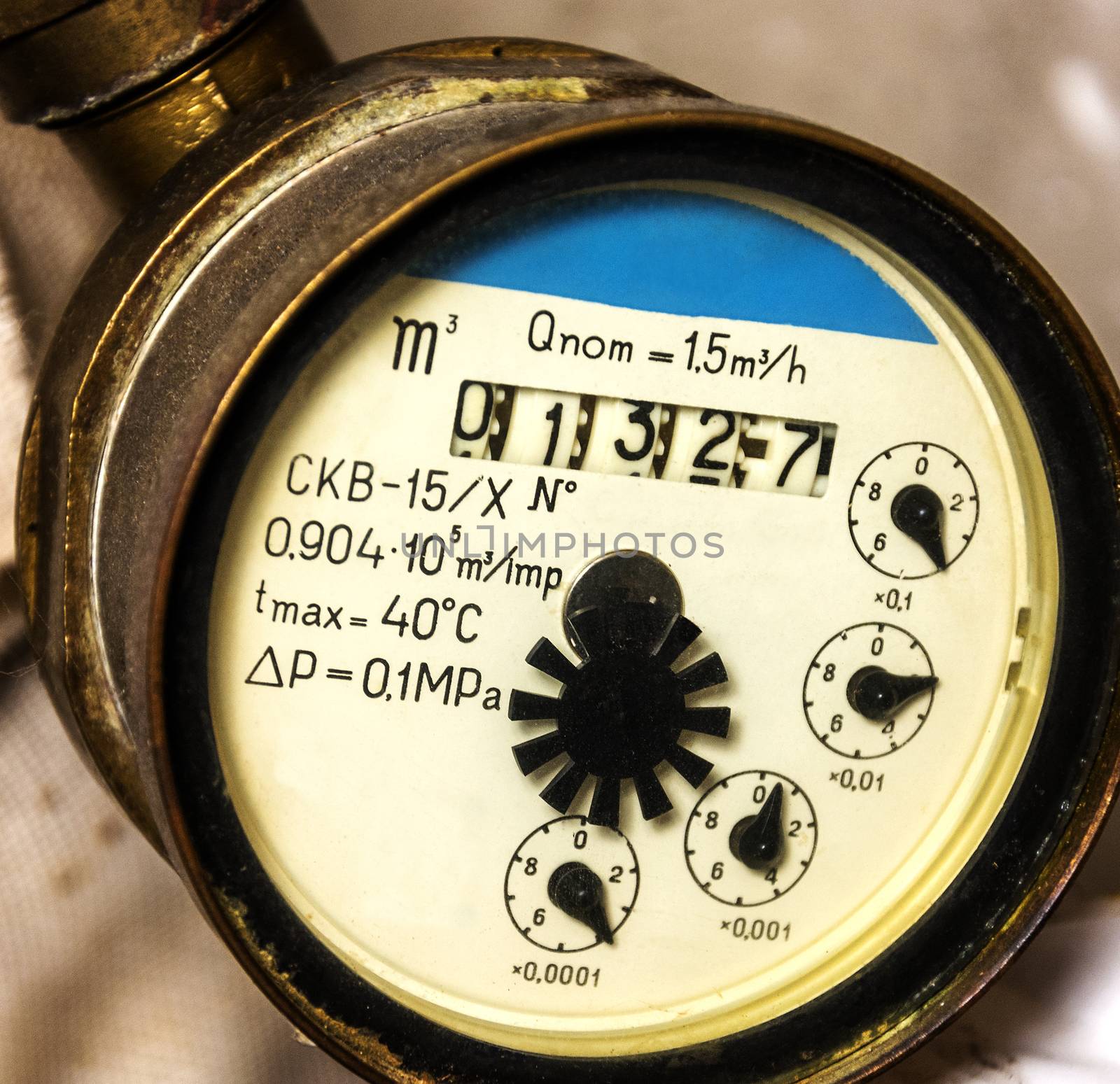 Counter accounting and control of flow rate of cold water by Grommik