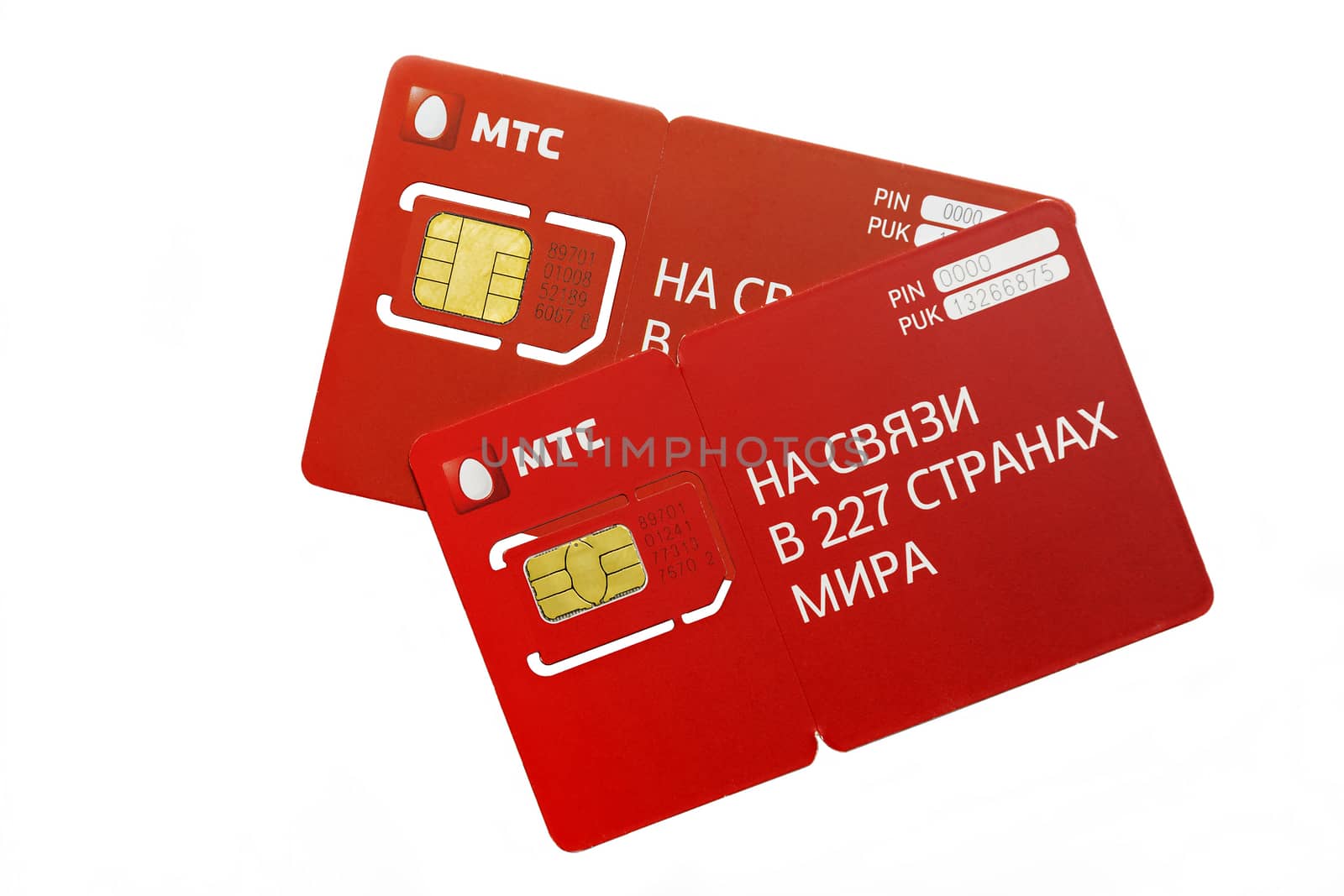 Two symmetry card mobile operator MTS by Grommik