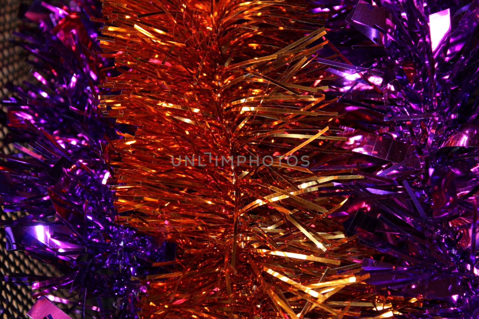 Colorful Christmas tree garlands background