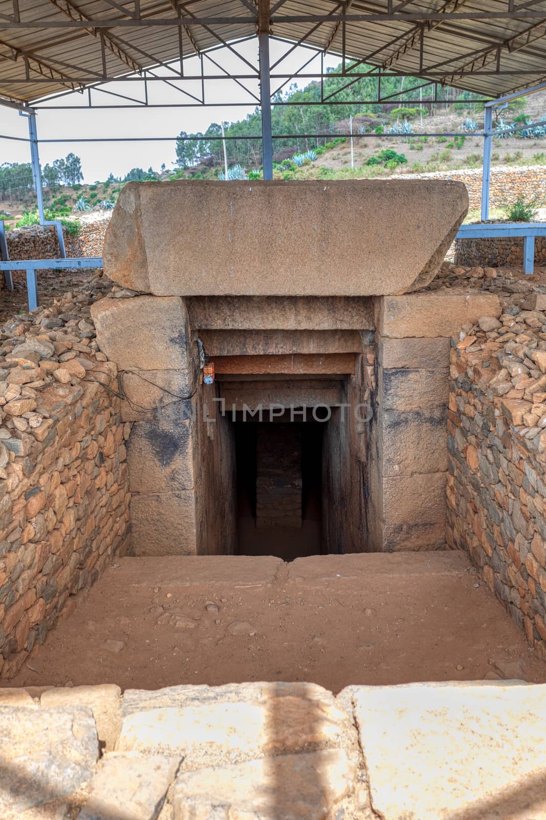 Ancient ruins of cradle of civilization, Tombs of Kings Kaleb & GebreMeskel in Aksum Ethiopia