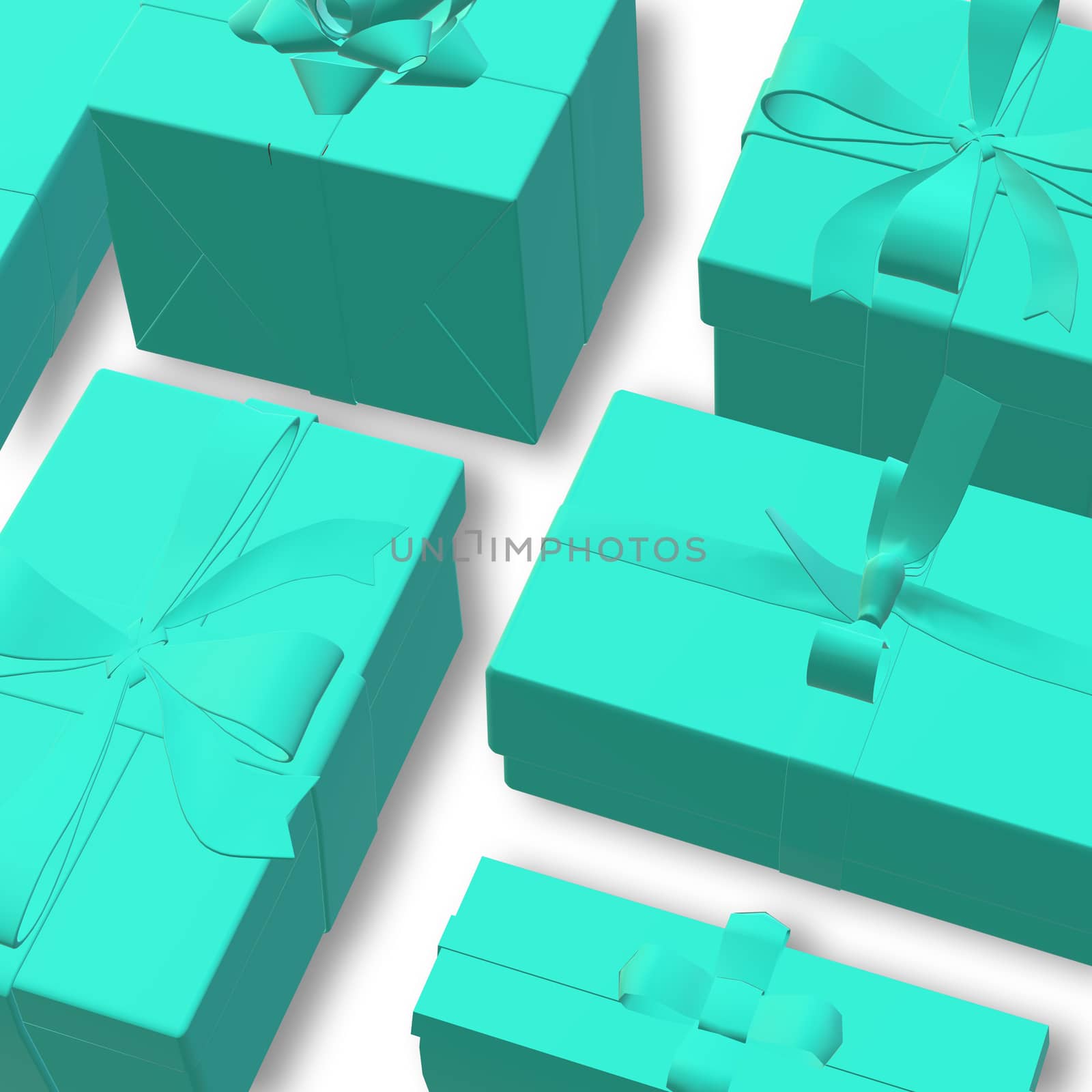 Turquoise blue gift boxes by NelliPolk