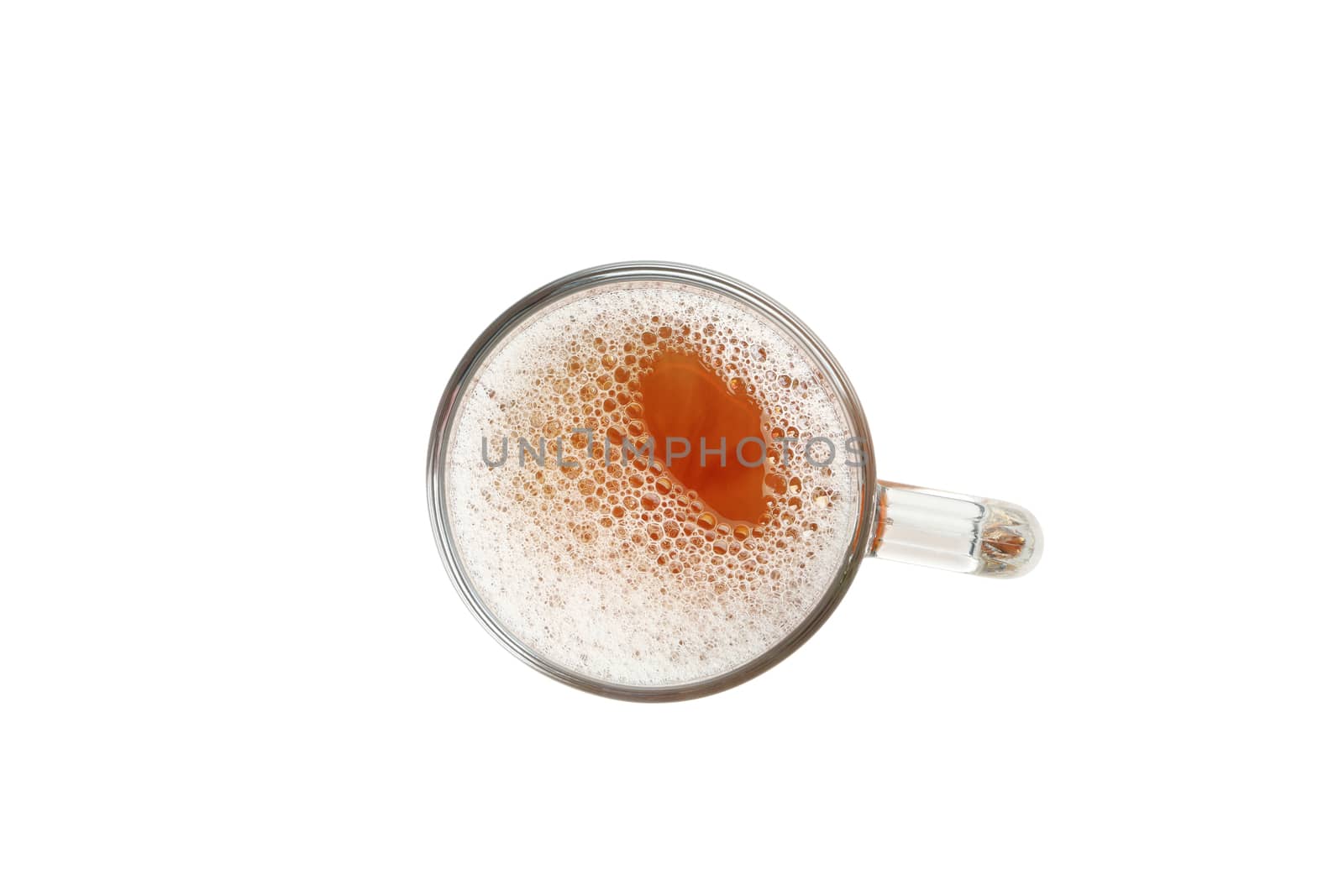 Glass of beer isolated on white background