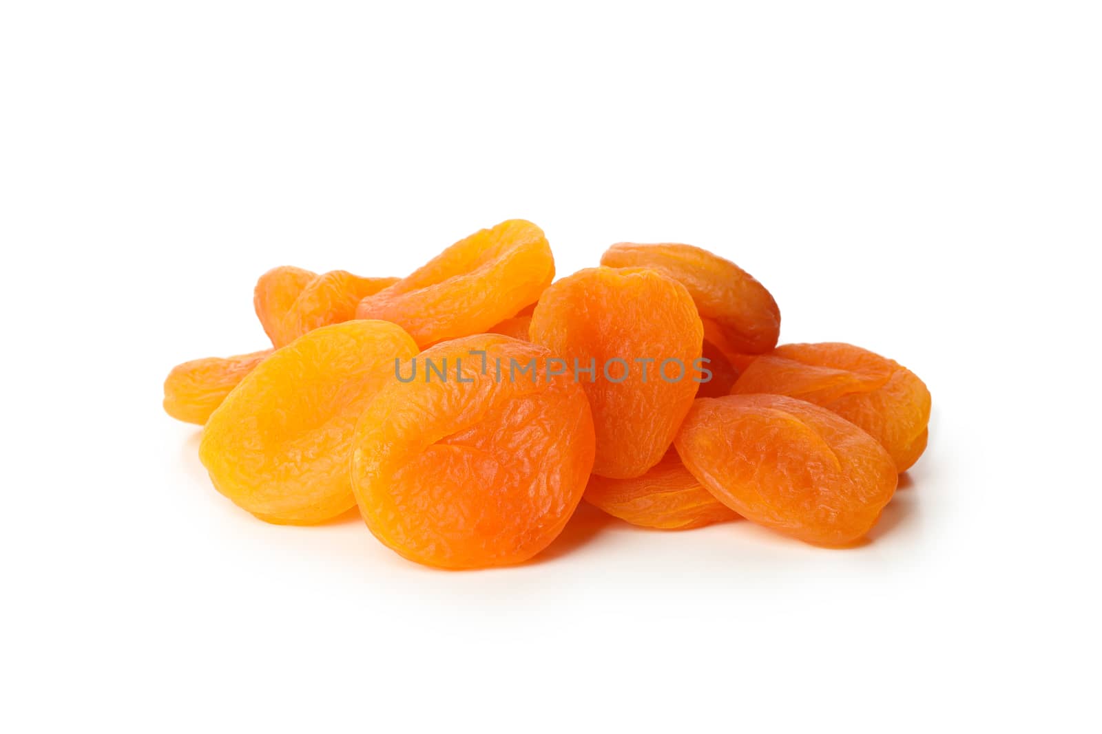 Tasty dried apricot isolated on white background