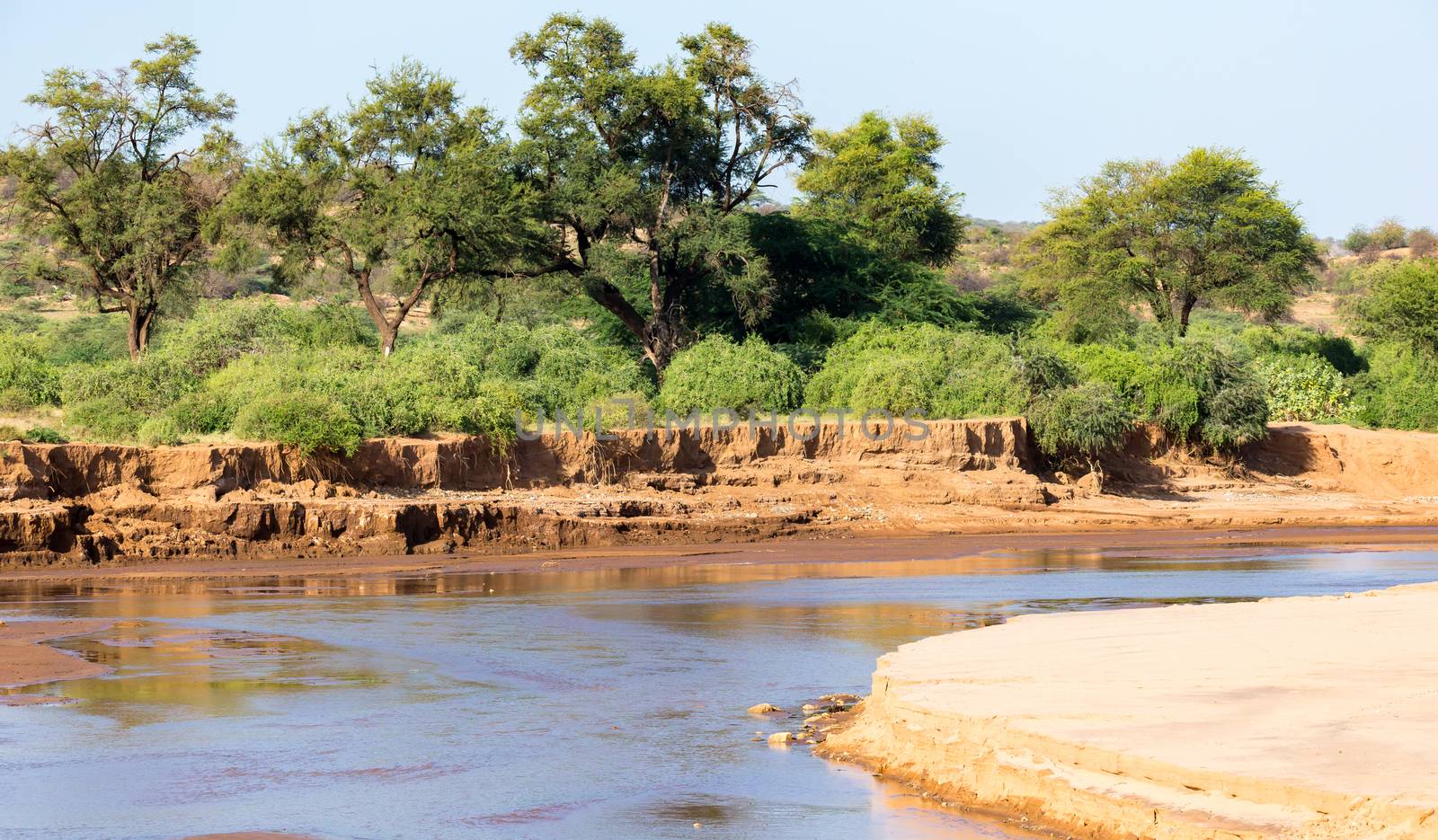The river in the countryside of Kenya