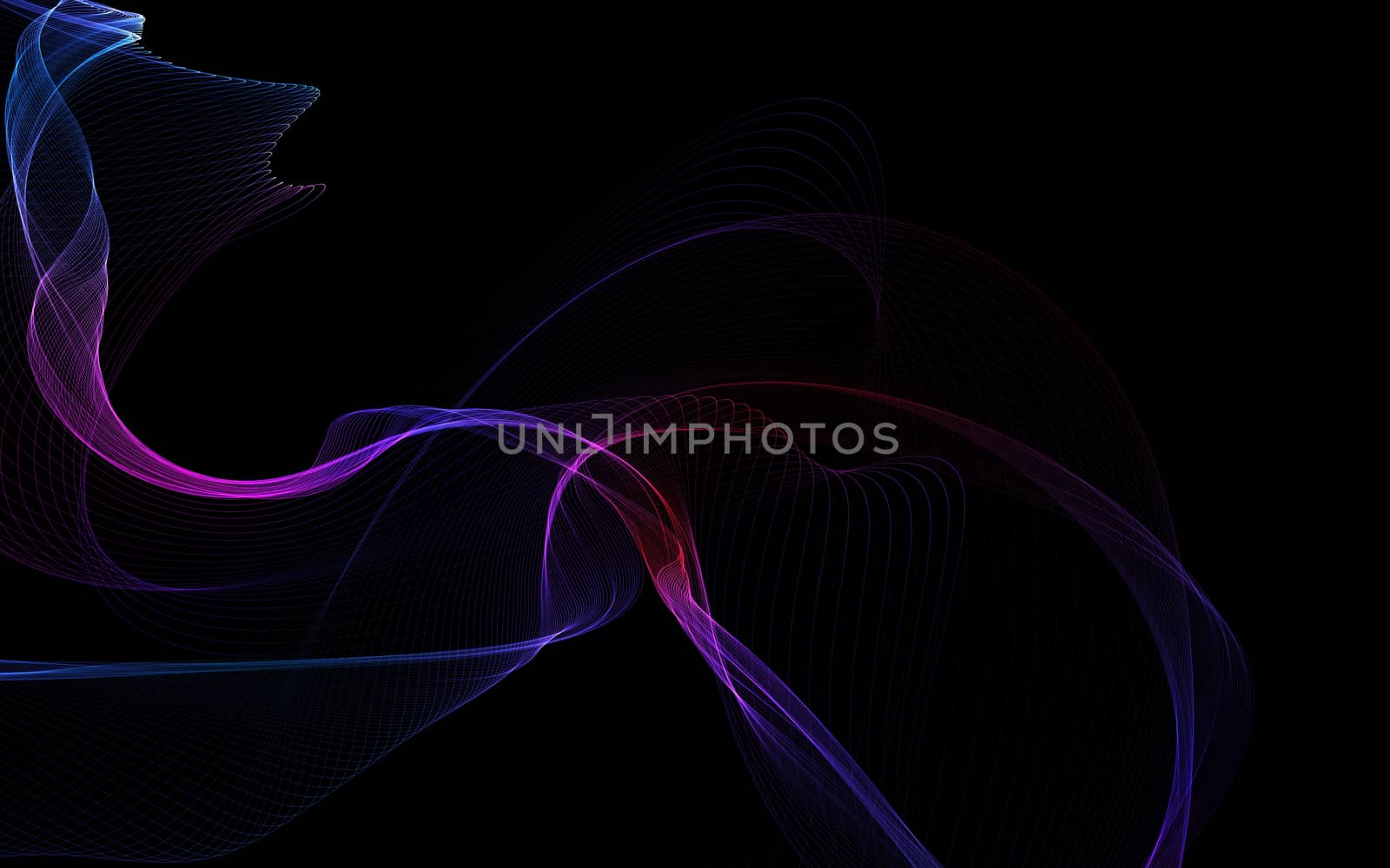 Dark abstract background with a glowing abstract waves by teerawit