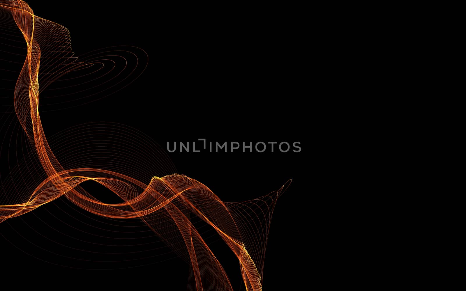 Dark abstract background with a glowing abstract waves by teerawit