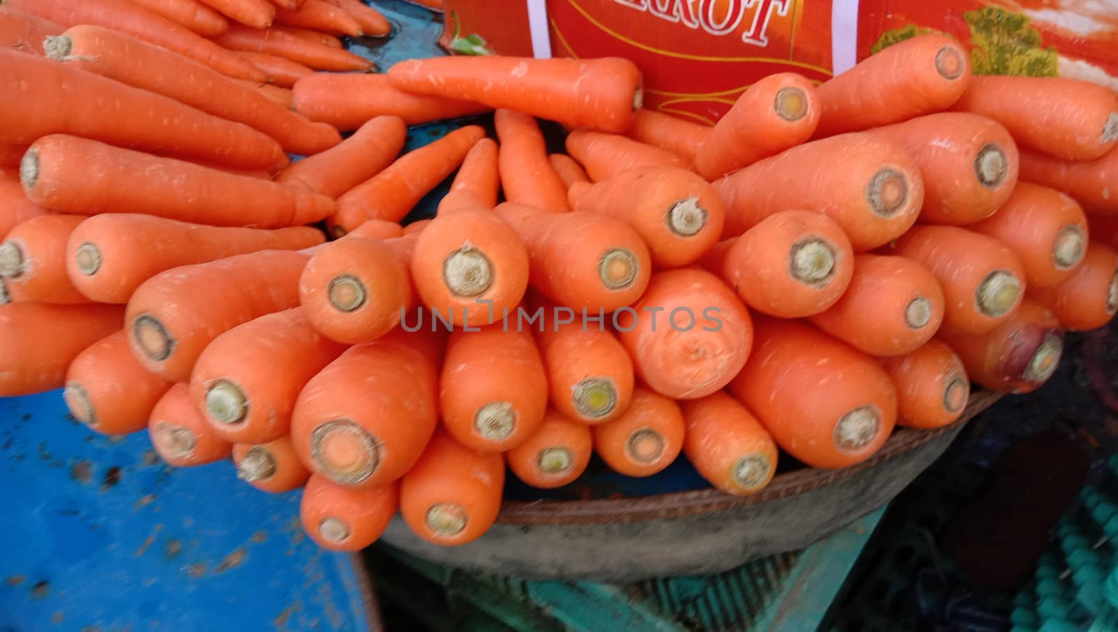 Fresh and delicious and healthy carrot stock on shop