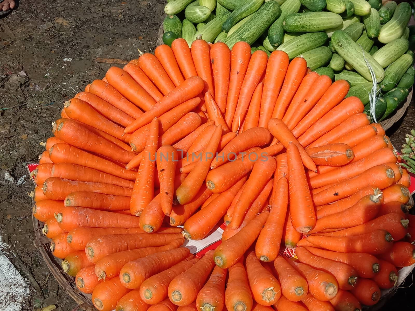 Fresh and delicious and healthy carrot stock on shop