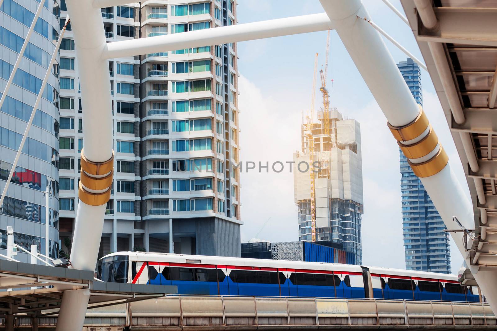 Bridge and center of landmark in Thailand.