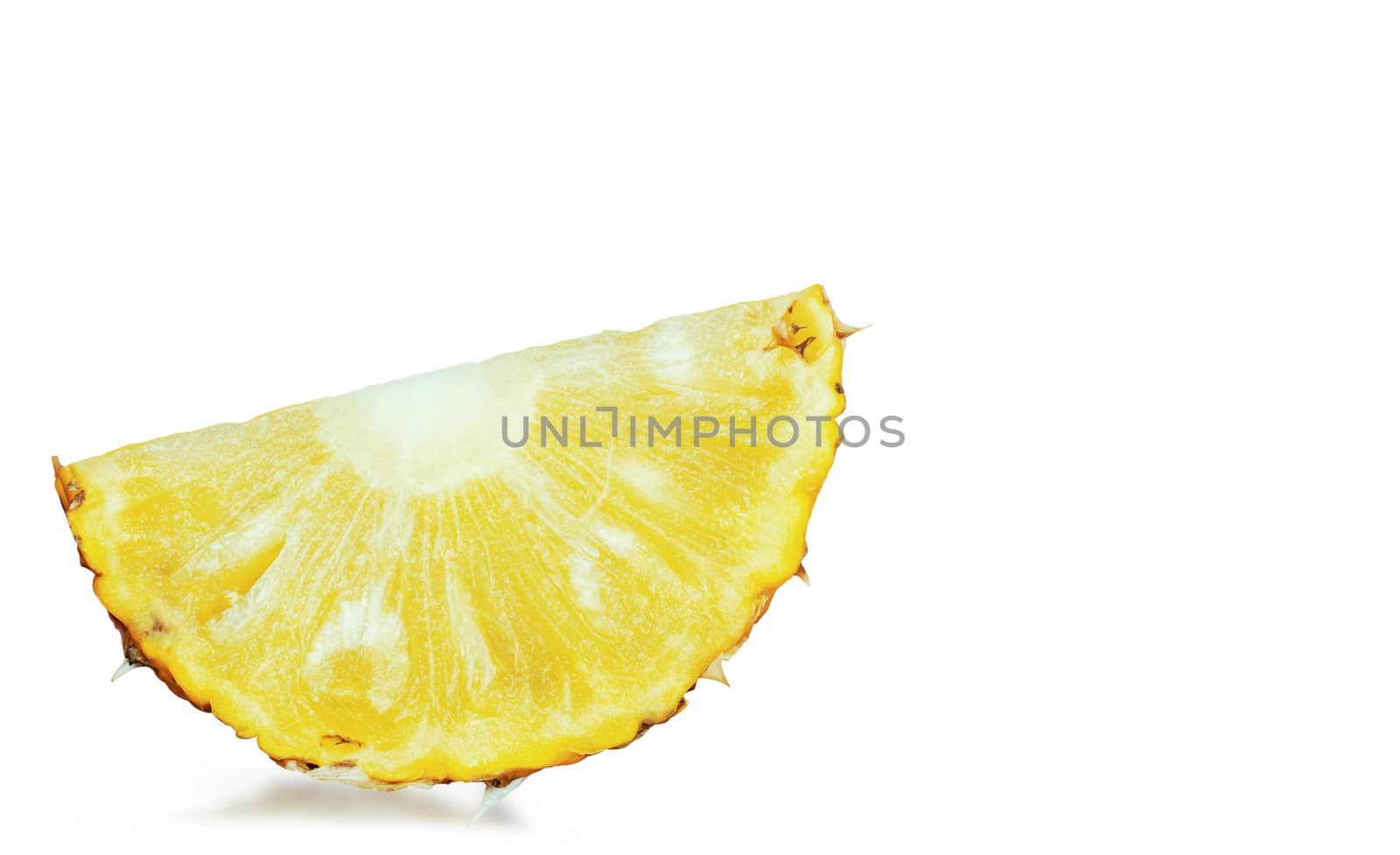 Pineapple sliced ​​with isolate of a white background.