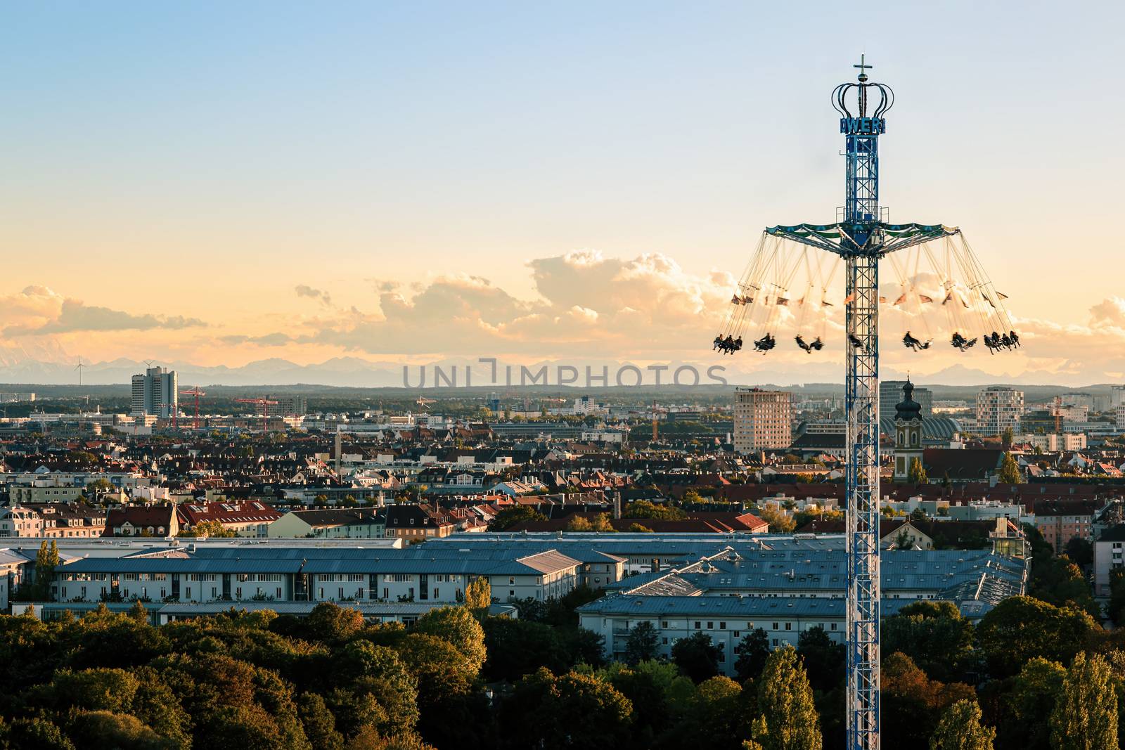 Giant Carussel in Munich during the Summer in the City event by COffe