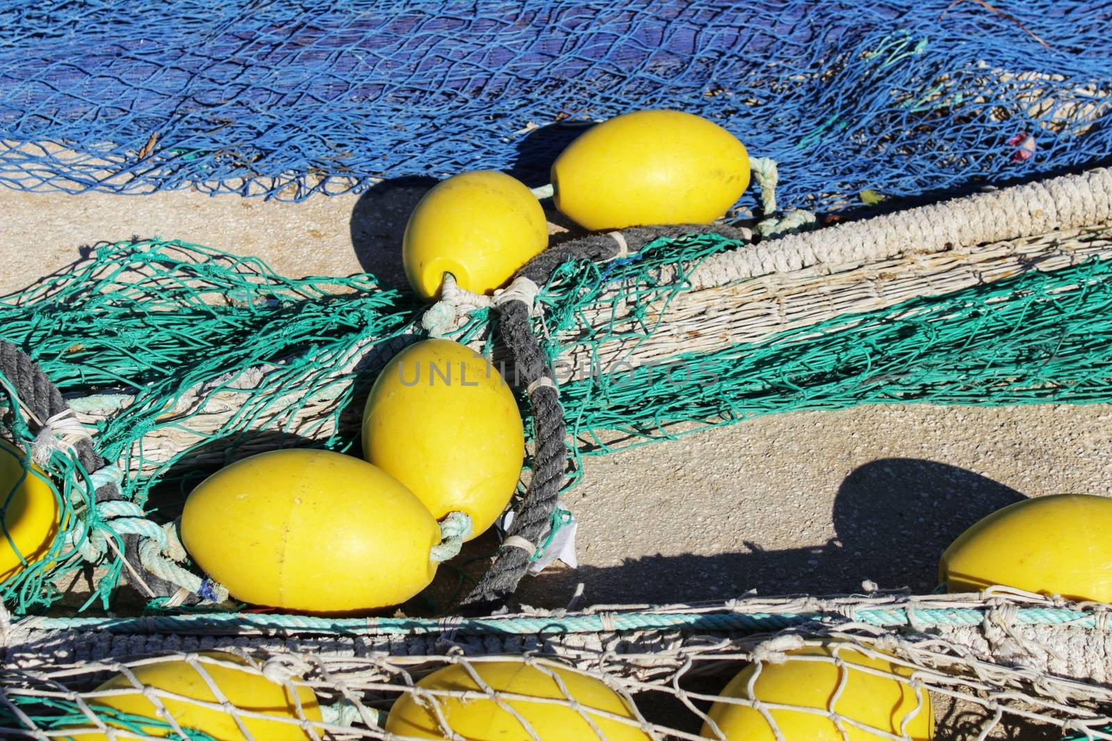Fishing nets in the port of Santa Pola, Alicante-Spain